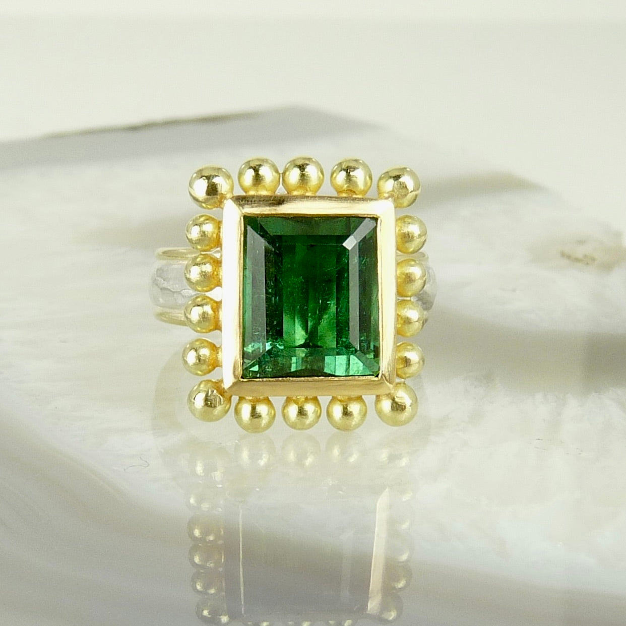 Green Tourmaline Courtesan Ring