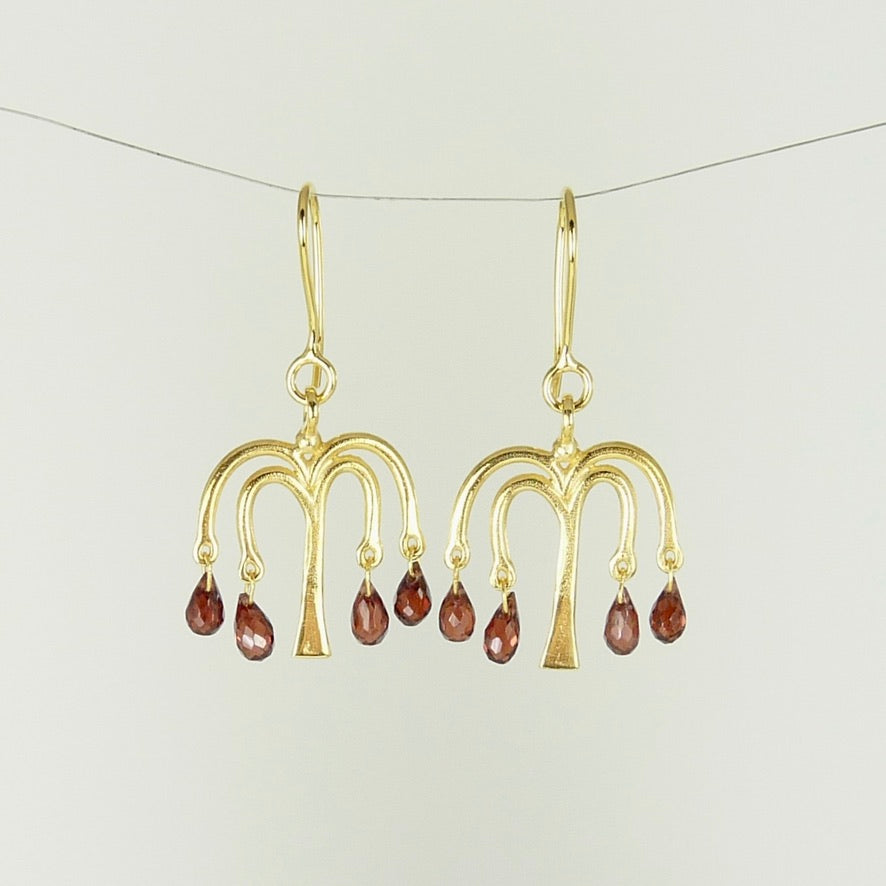 Willow Tree Gemstone Drops Earrings