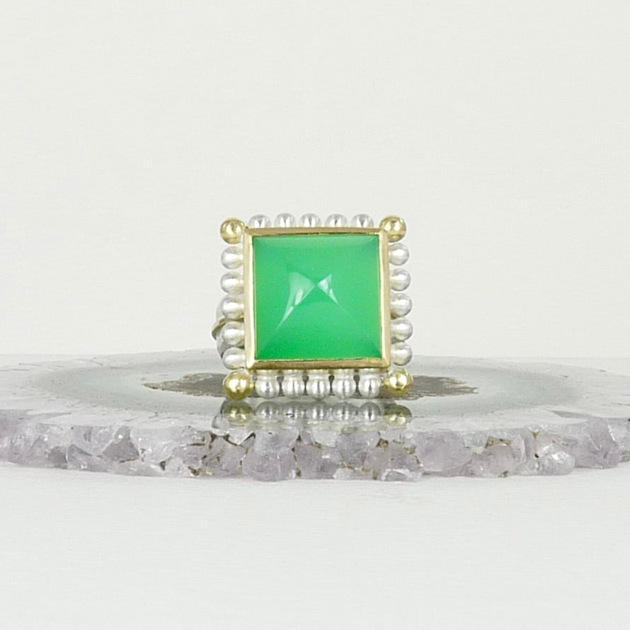 Chrysoprase Courtesan Ring