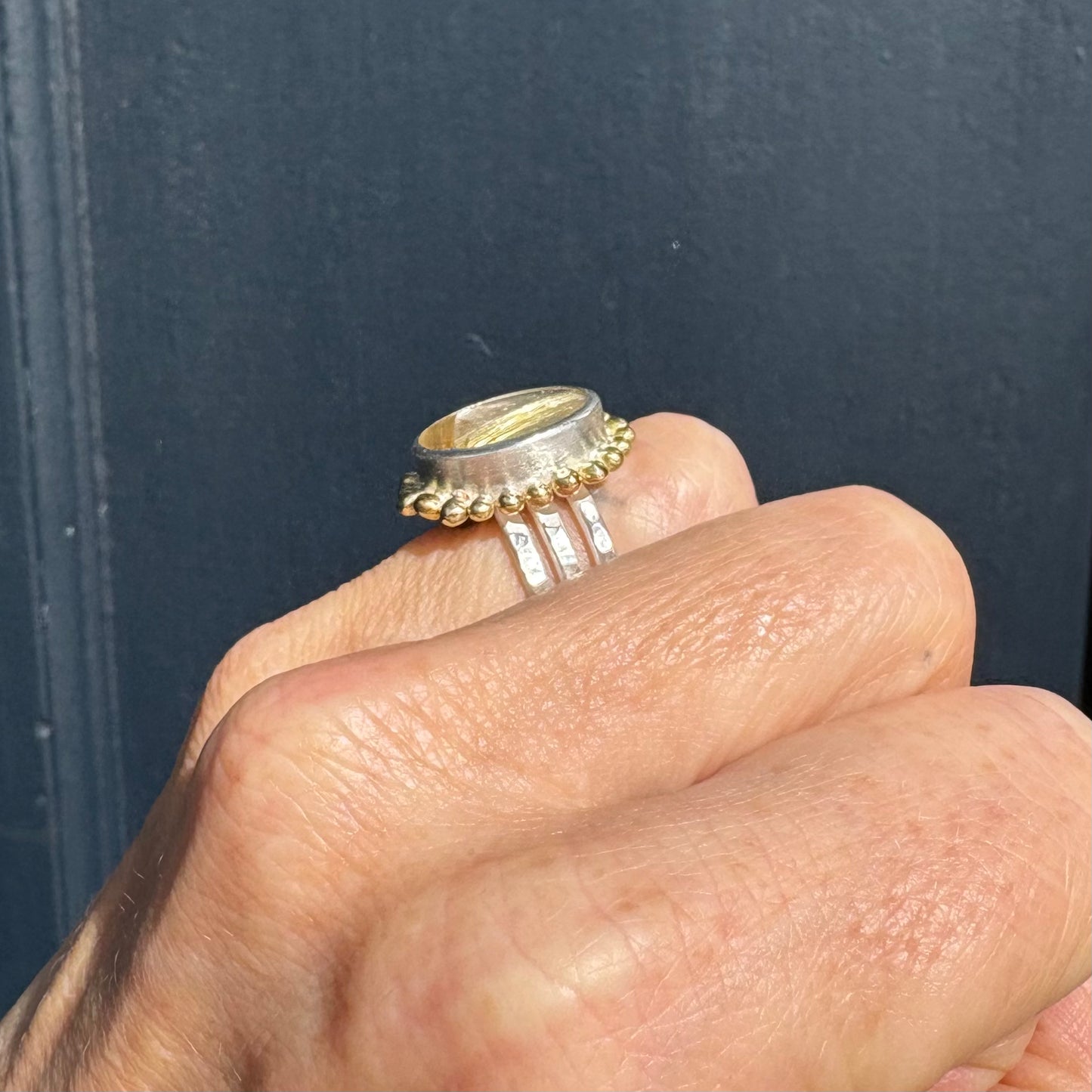 Rutilated Quartz Courtesan Ring