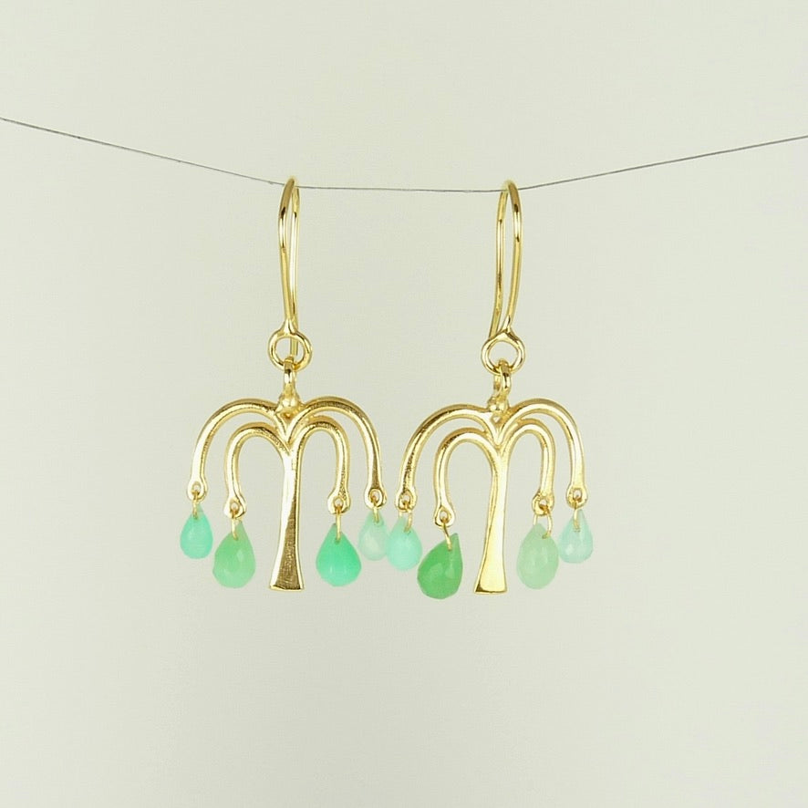 Willow Tree Gemstone Drops Earrings