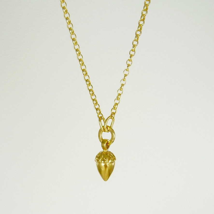 Etruscan Pine Cone and Acorn necklaces