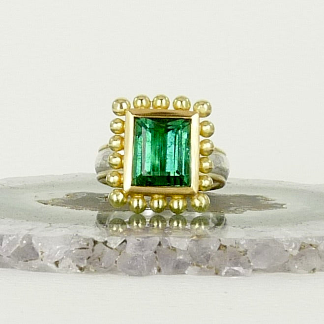 Green Tourmaline Courtesan Ring