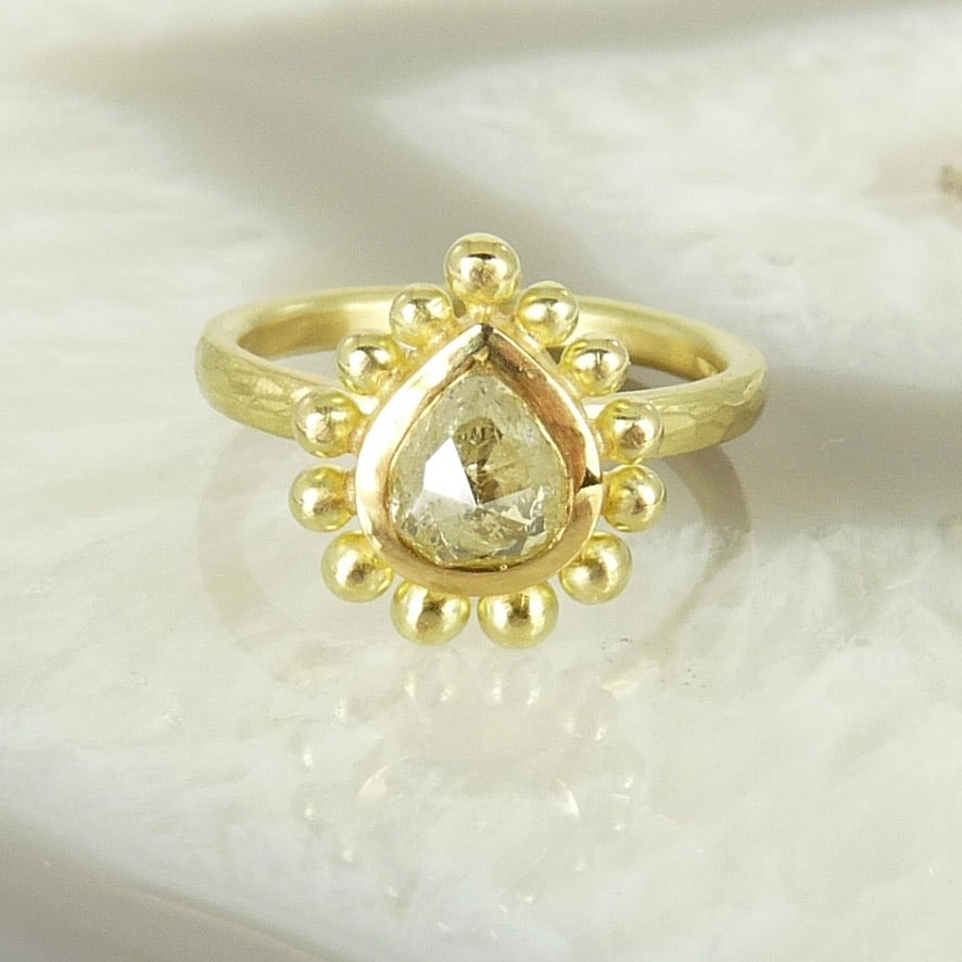 Yellow Diamond Courtesan Ring
