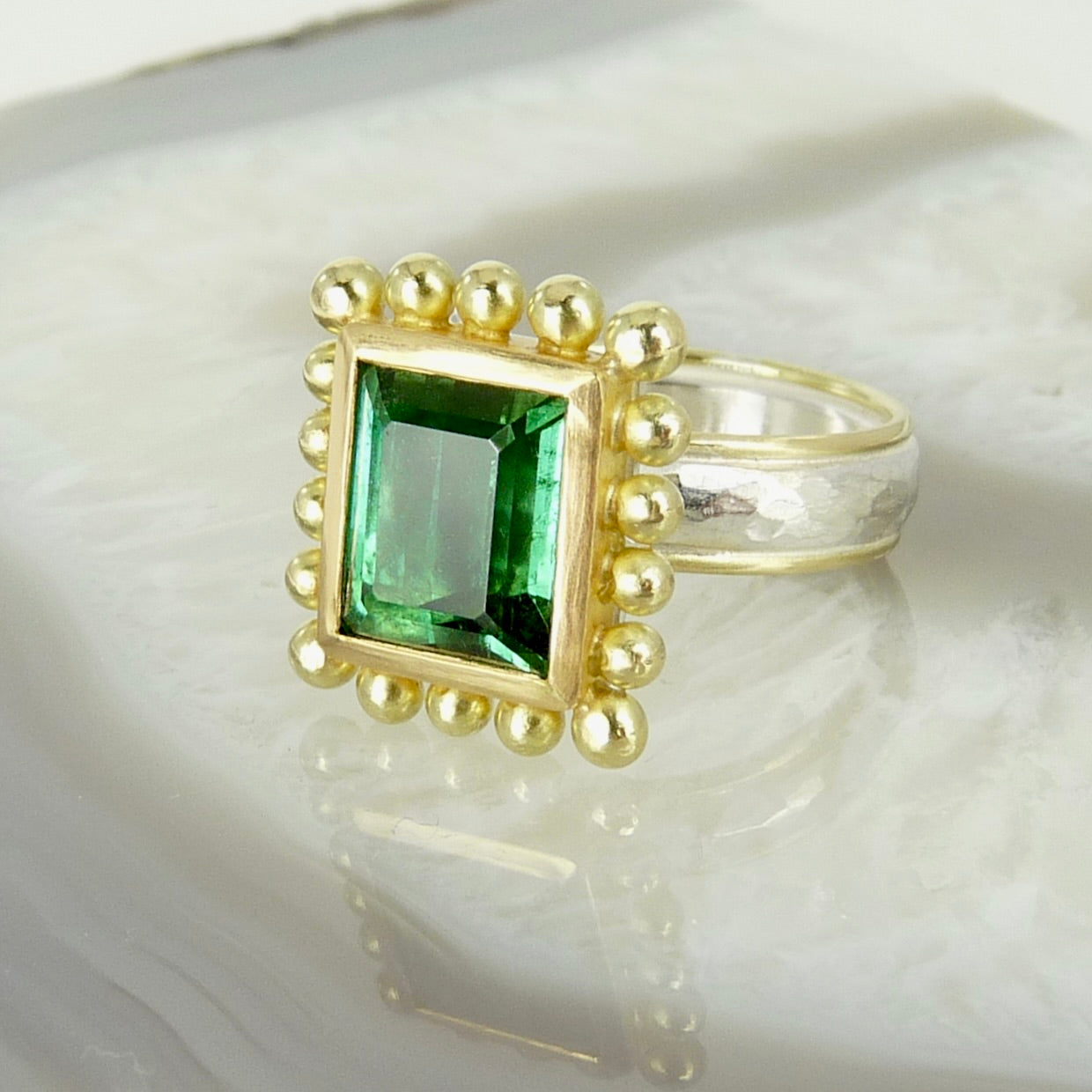 Green Tourmaline Courtesan Ring