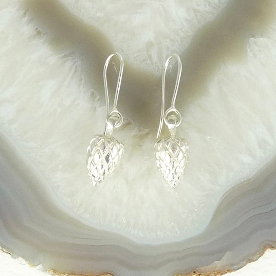 Etruscan Pine Cone and Acorn Earrings