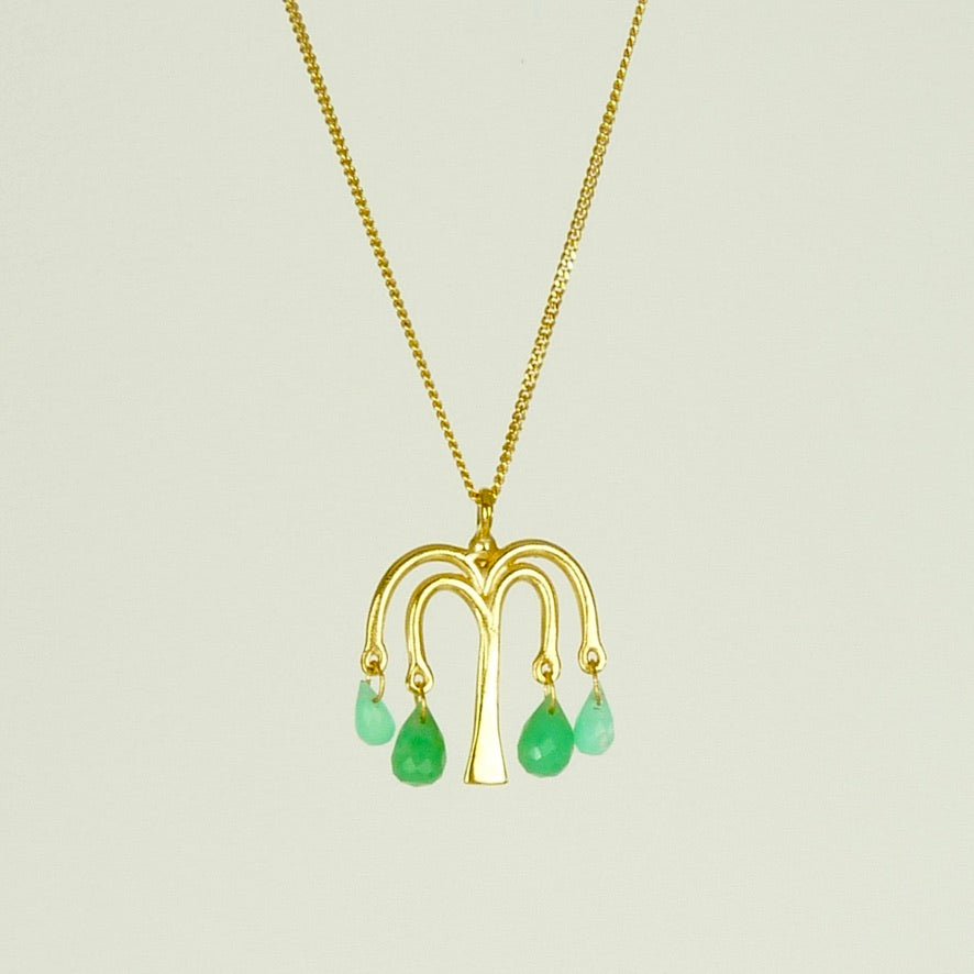 Willow Tree Gemstone Drops Necklace