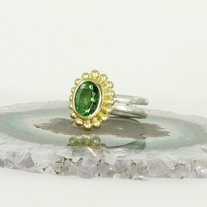 Green Tourmaline Courtesan Ring
