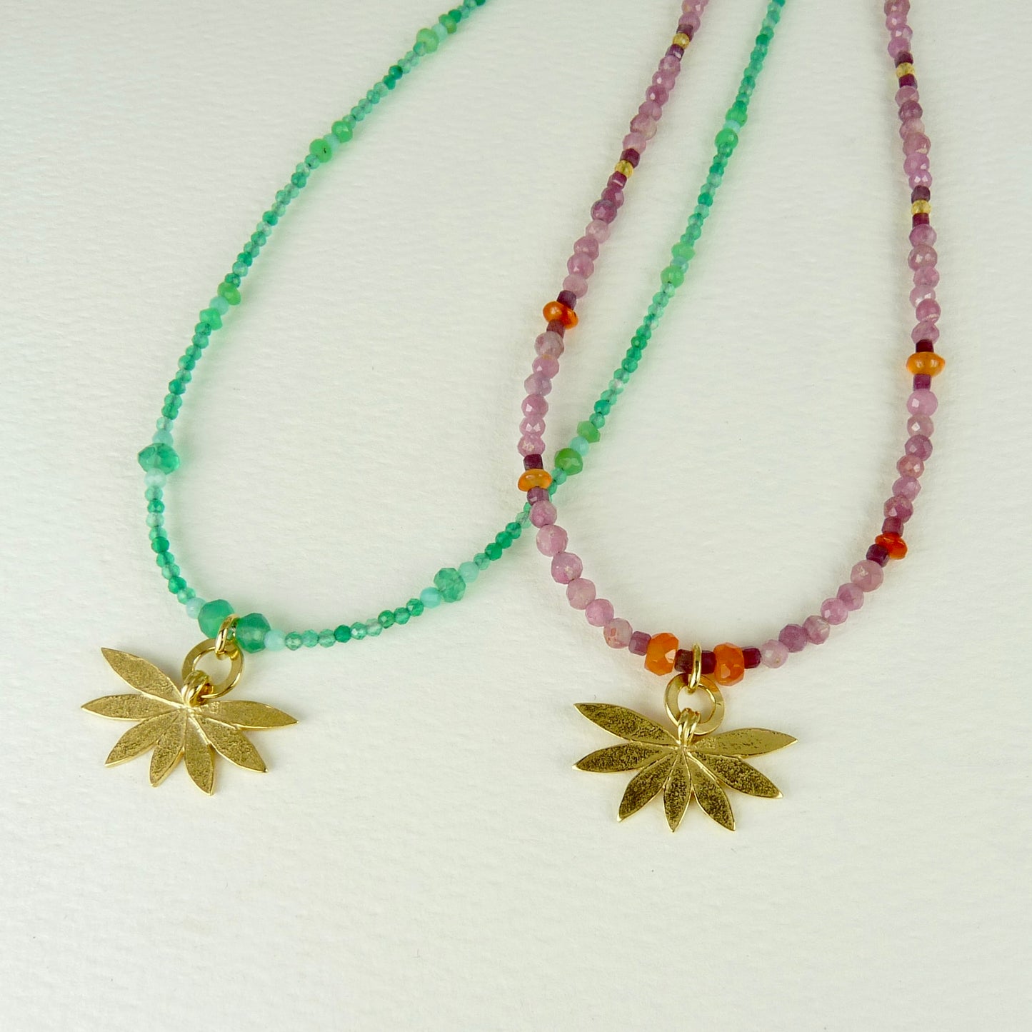 Bejewelled Lotus Flower Necklace