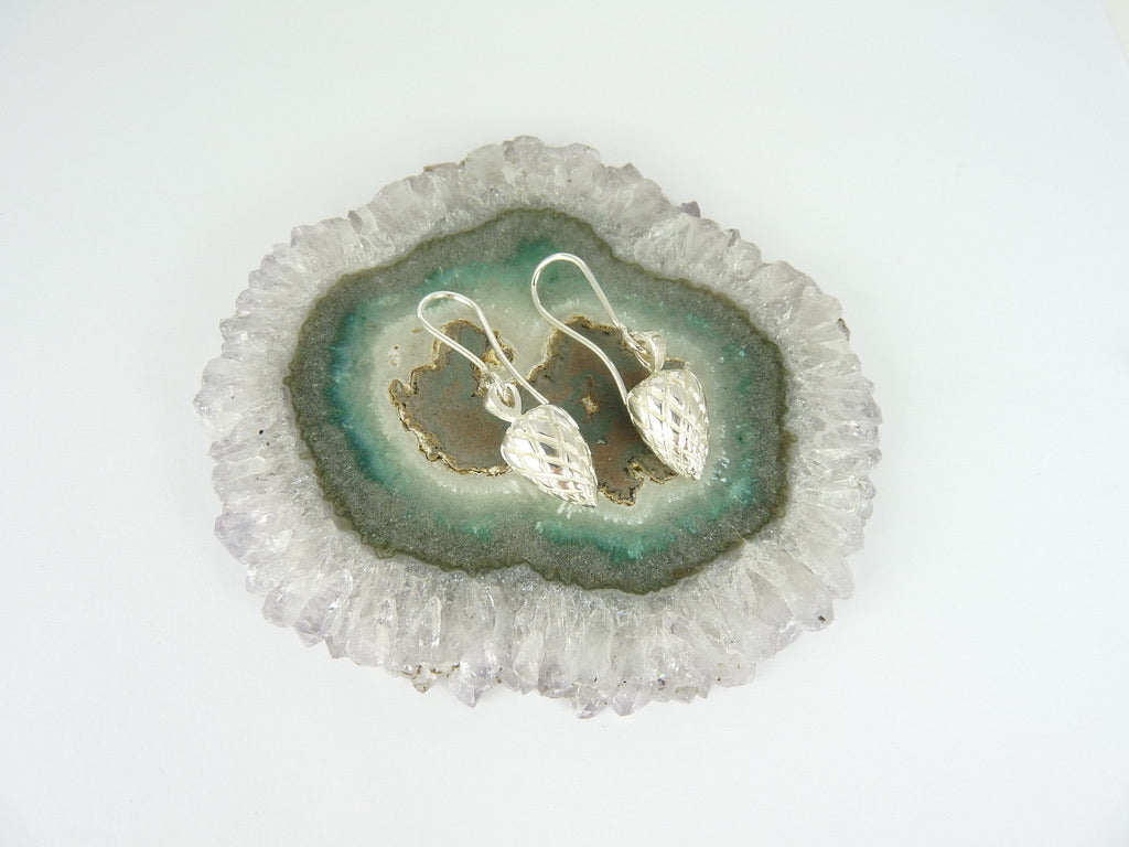 Etruscan Pine Cone and Acorn Earrings