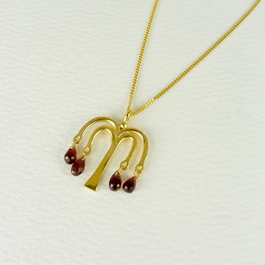 Willow Tree Gemstone Drops Necklace