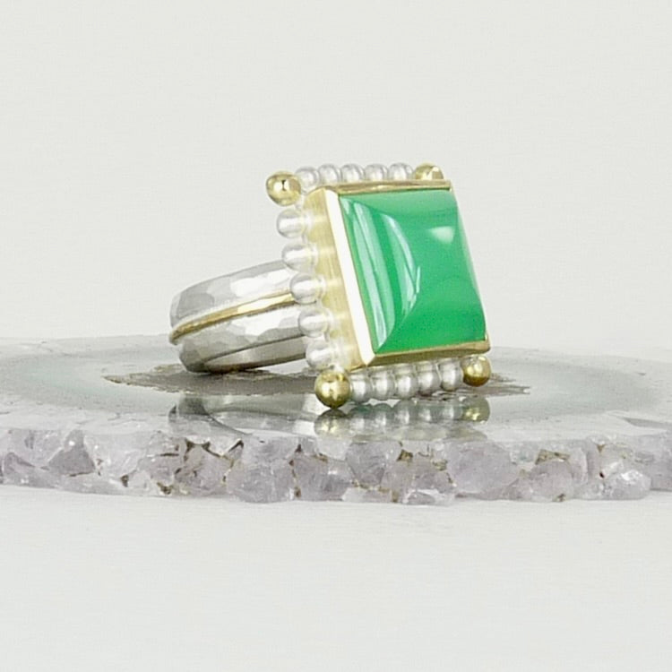 Chrysoprase Courtesan Ring