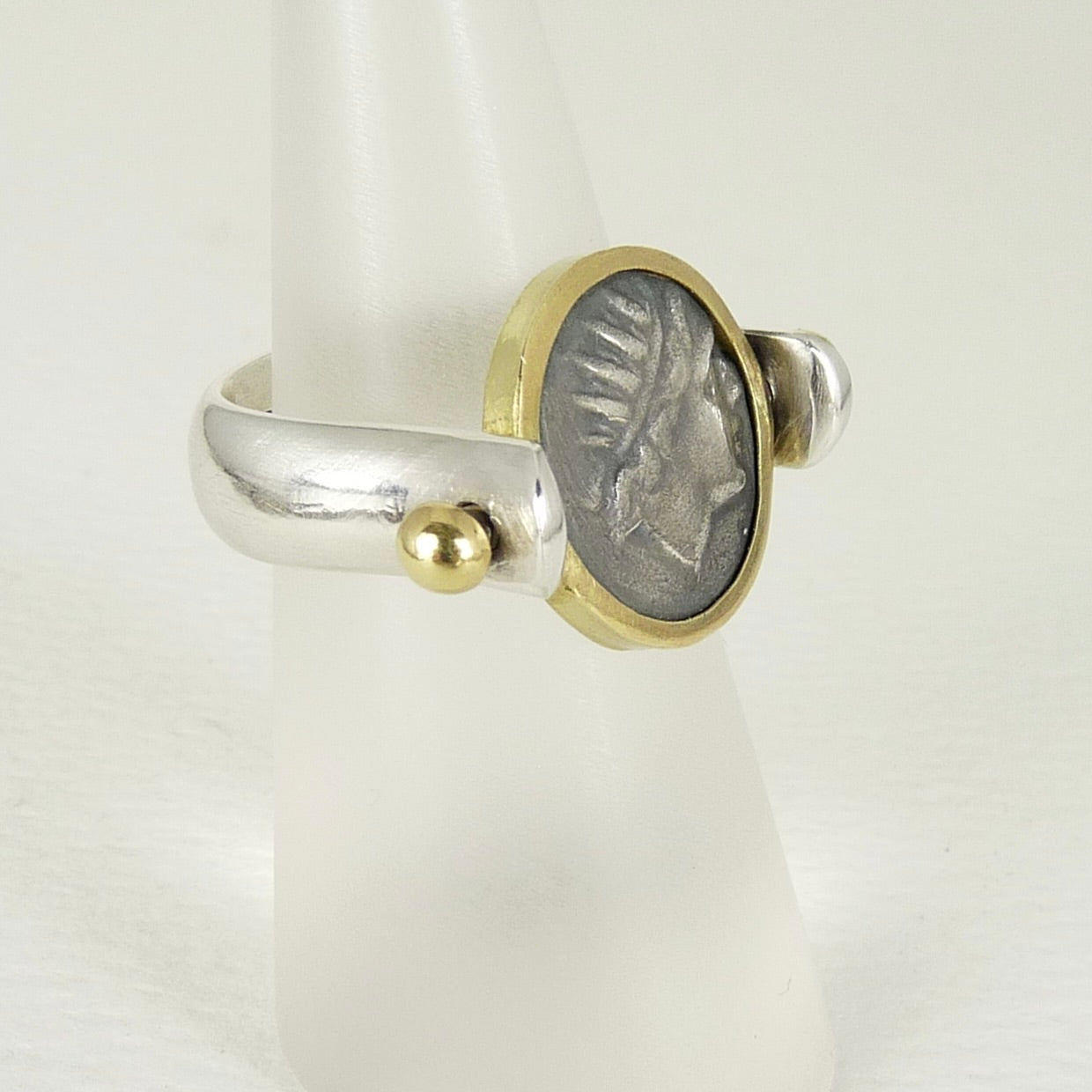 Helios Ancient Greek Coin Swivel Ring