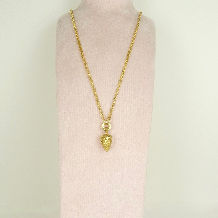 Etruscan Pine Cone and Acorn necklaces