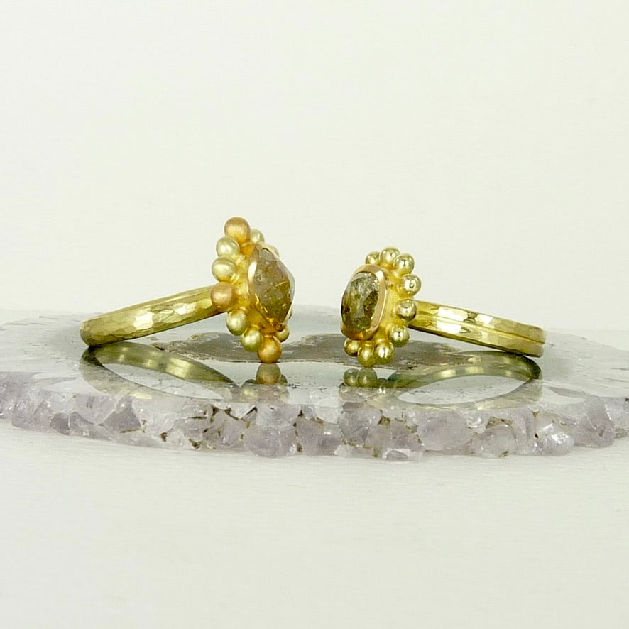 Yellow Diamond Courtesan Ring