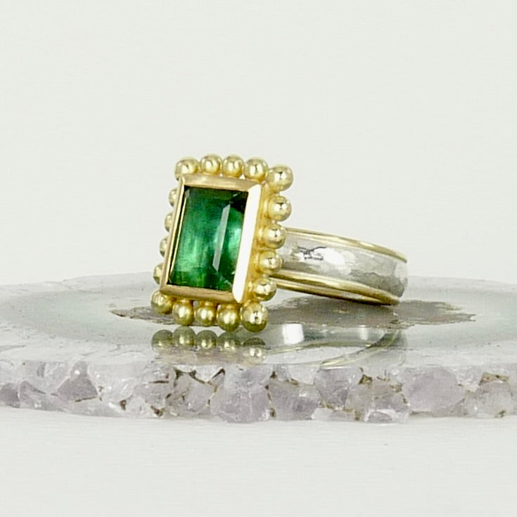 Green Tourmaline Courtesan Ring