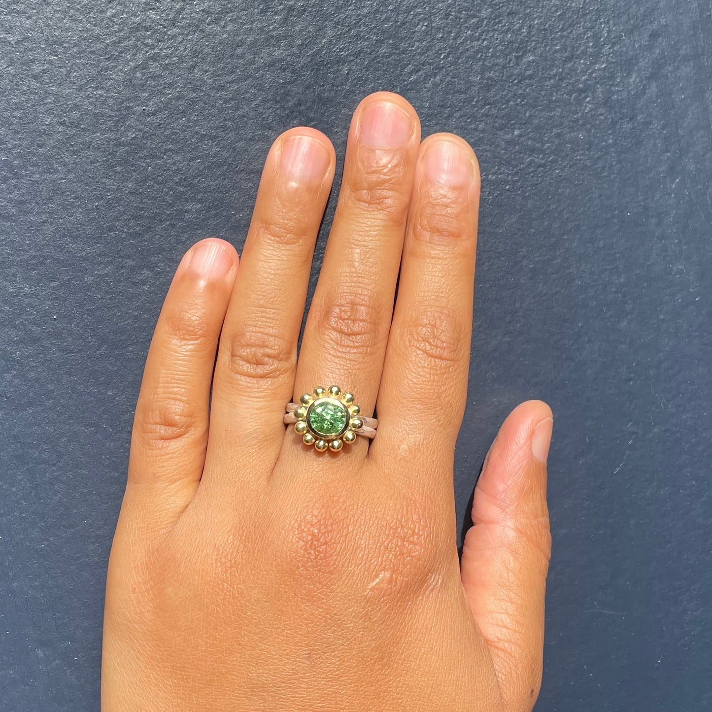 Green Tourmaline Courtesan Ring