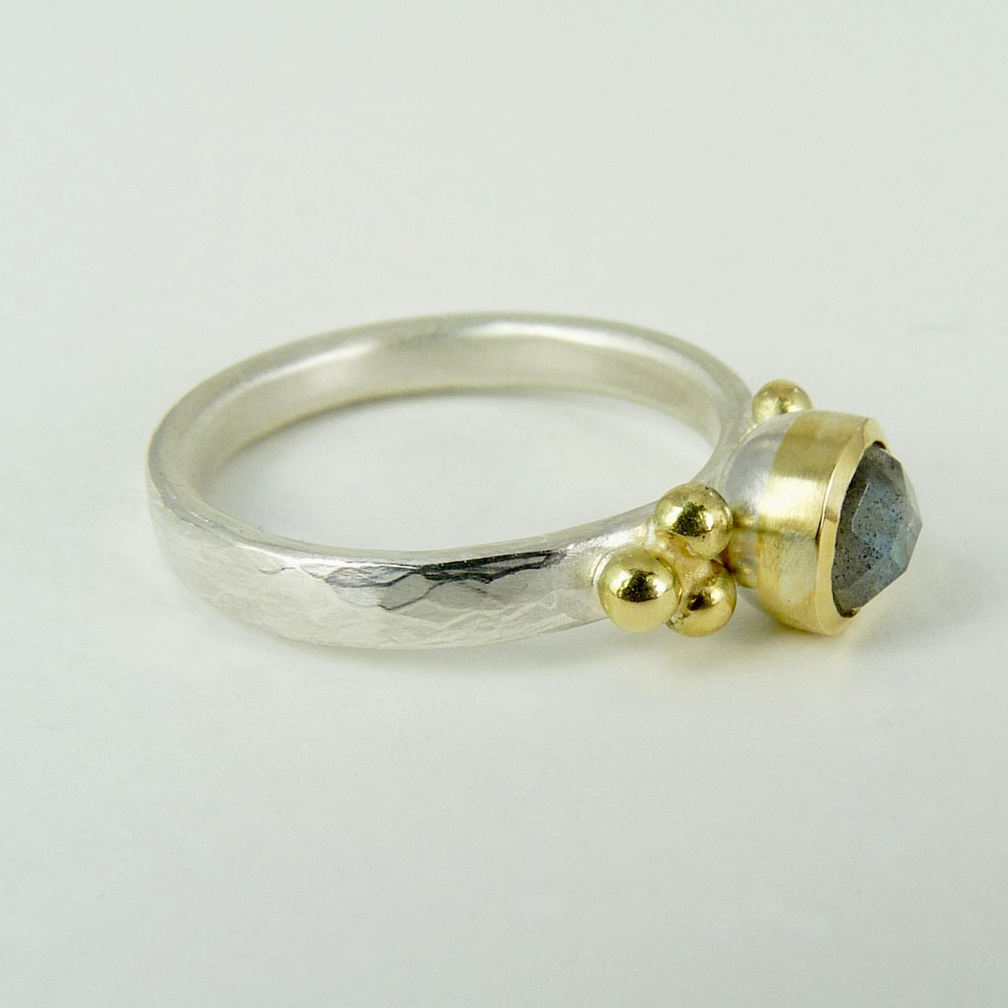 Labradorite Granulation Ring