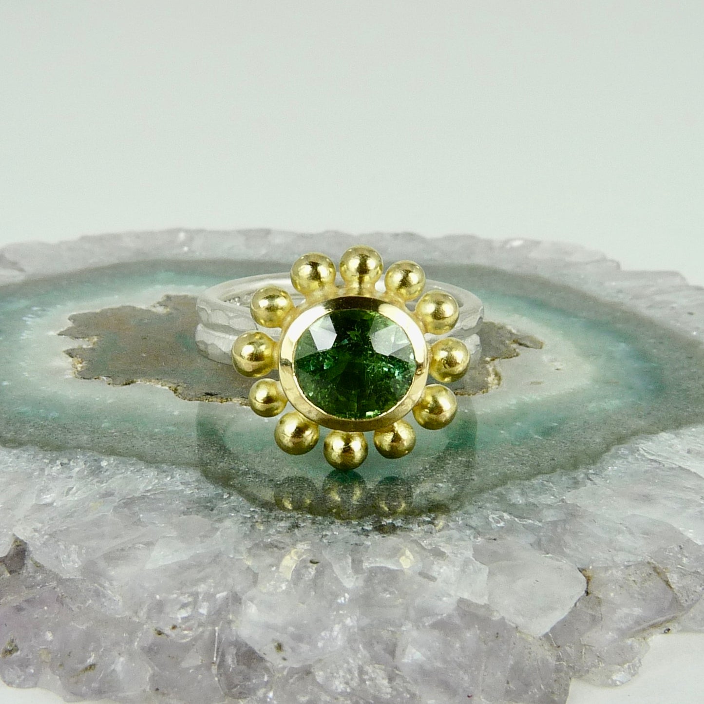 Green Tourmaline Courtesan Ring
