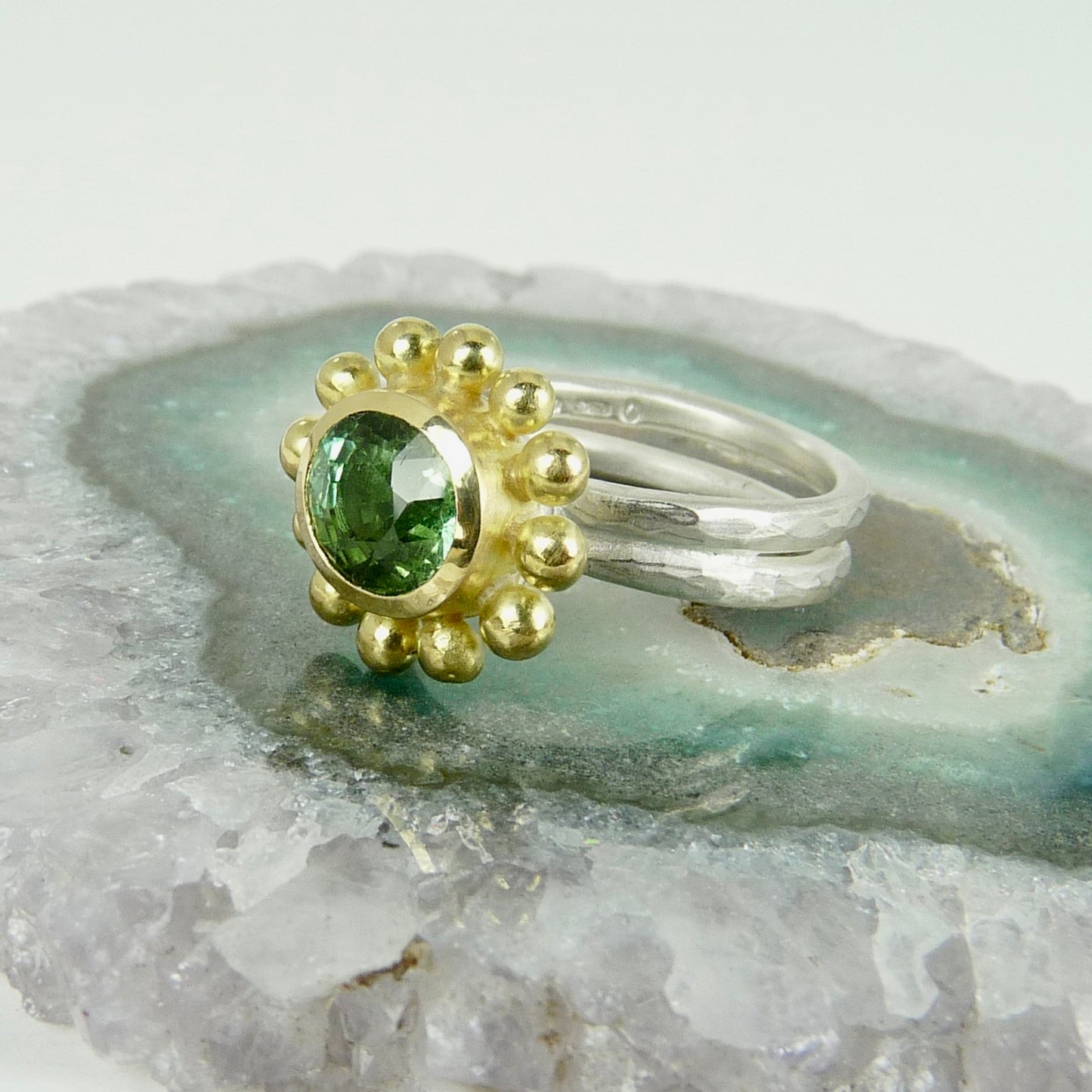 Green Tourmaline Courtesan Ring