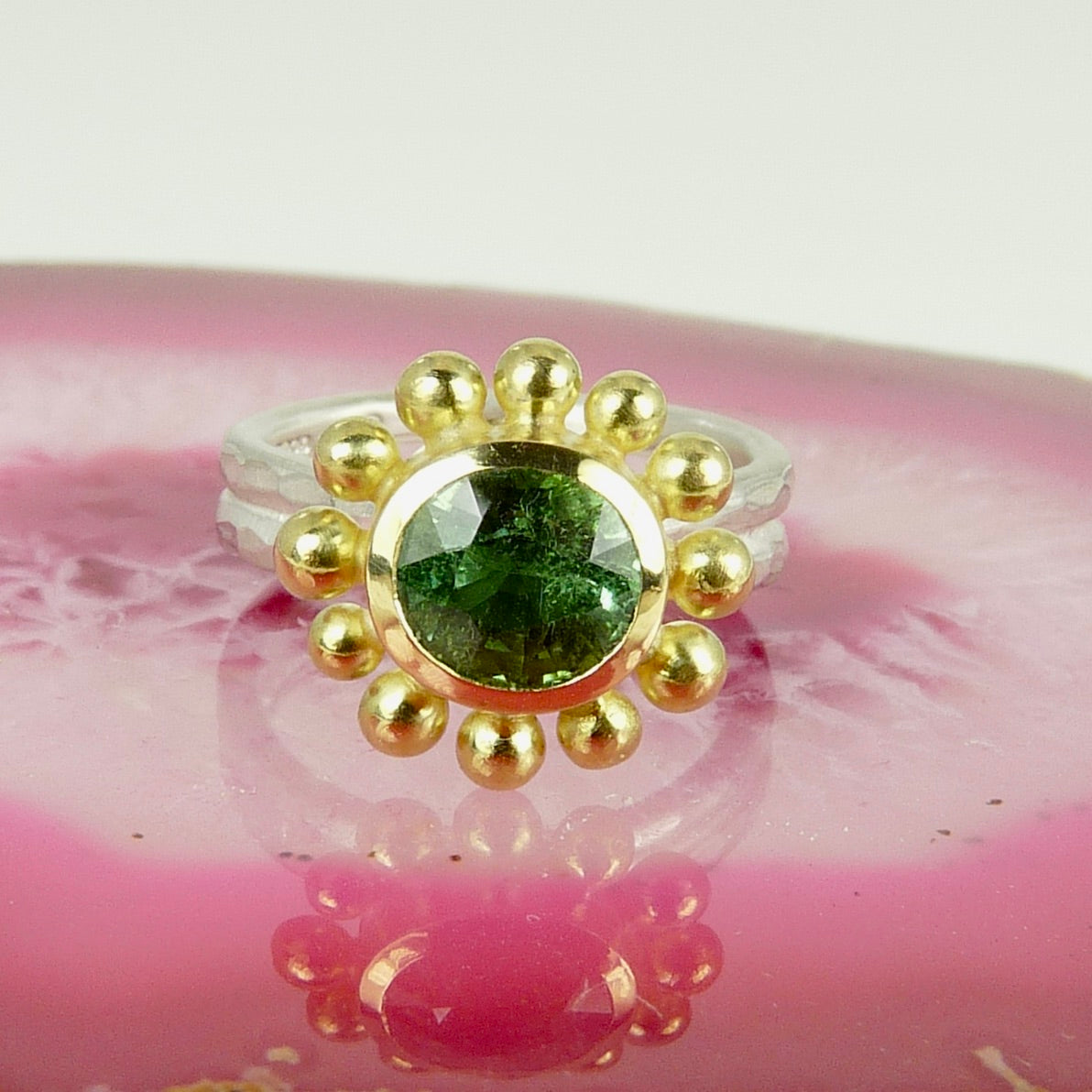 Green Tourmaline Courtesan Ring