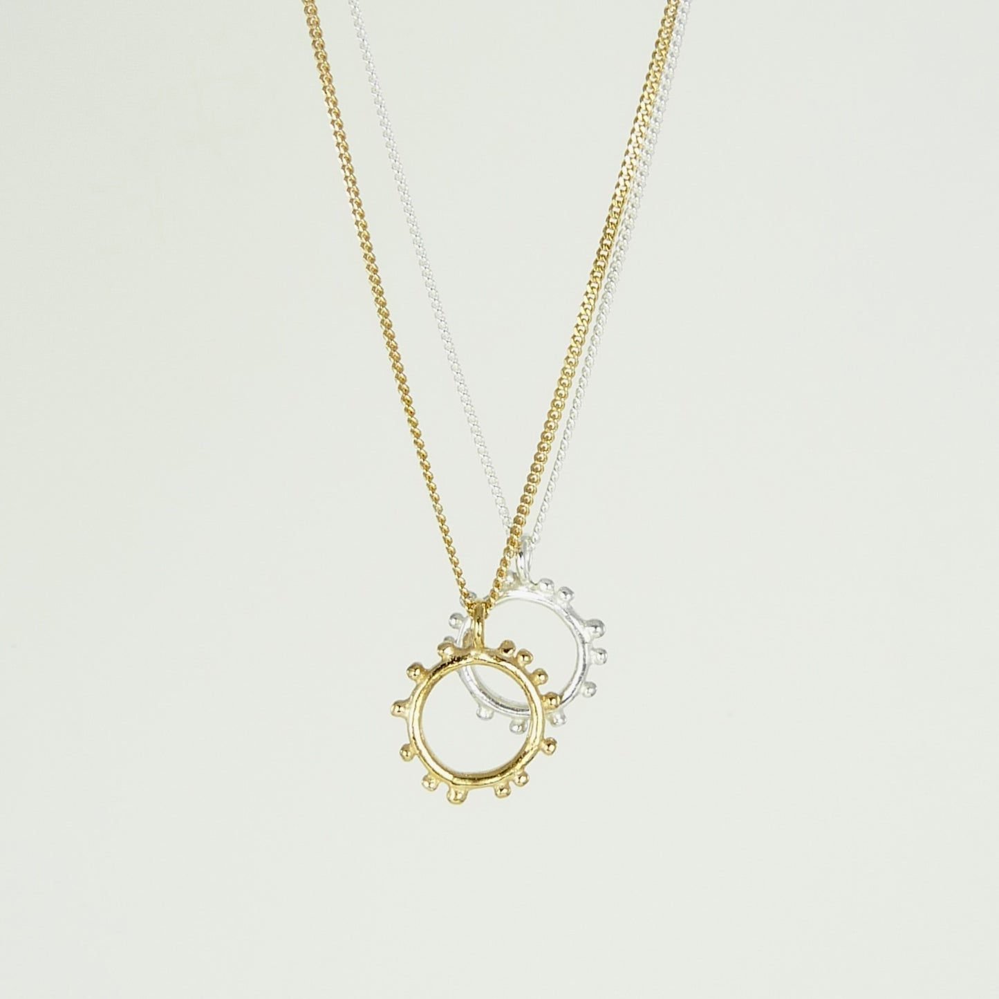 Circle Granulation Necklaces