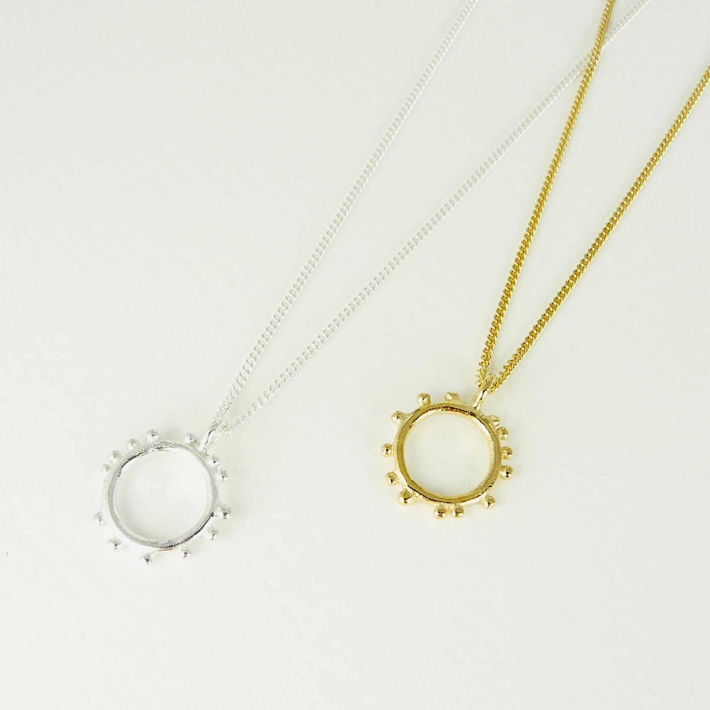 Circle Granulation Necklaces