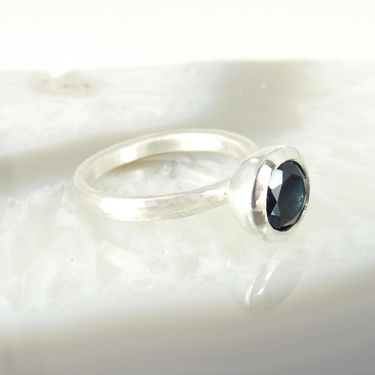 Silver Round Cup Ring