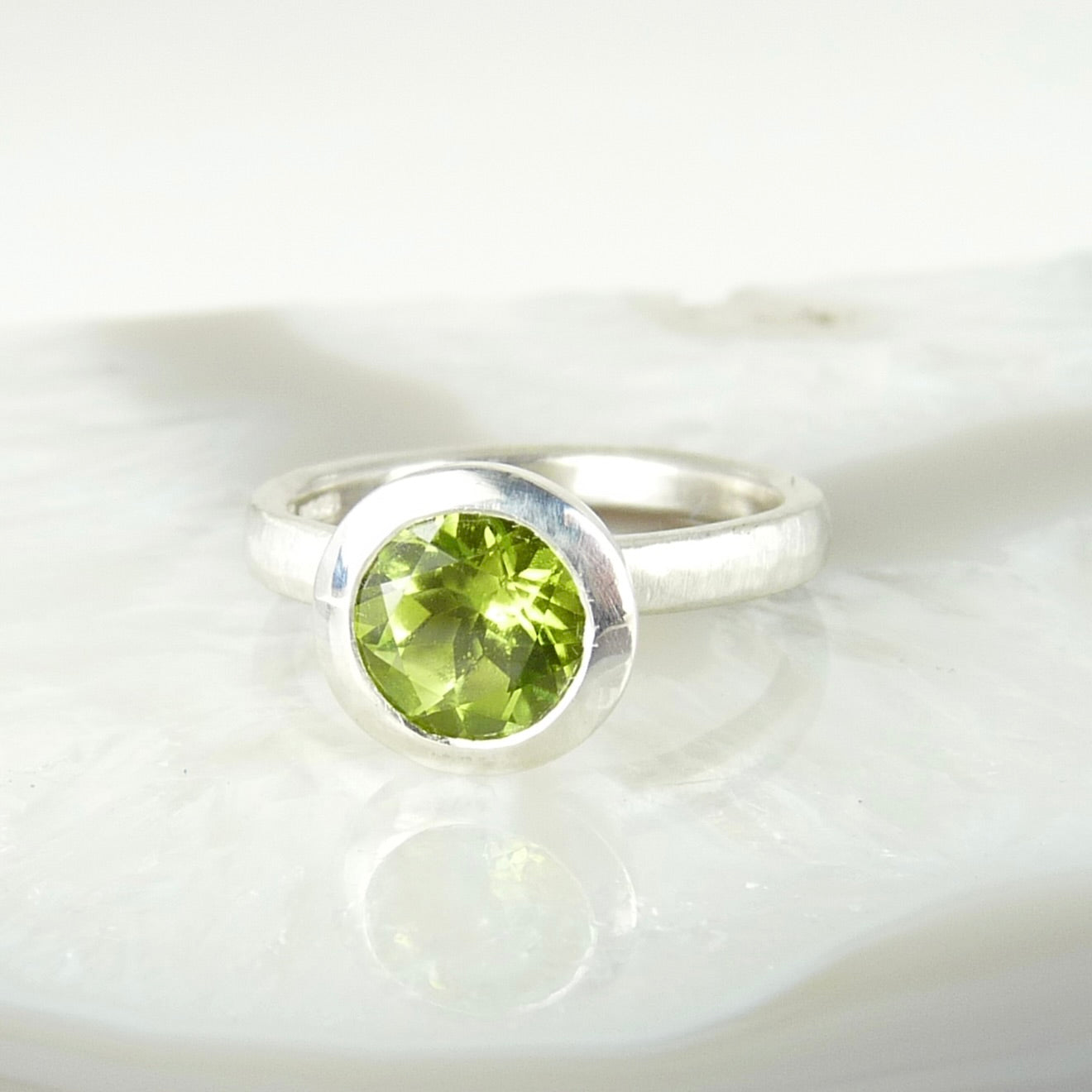 Silver Round Cup Ring