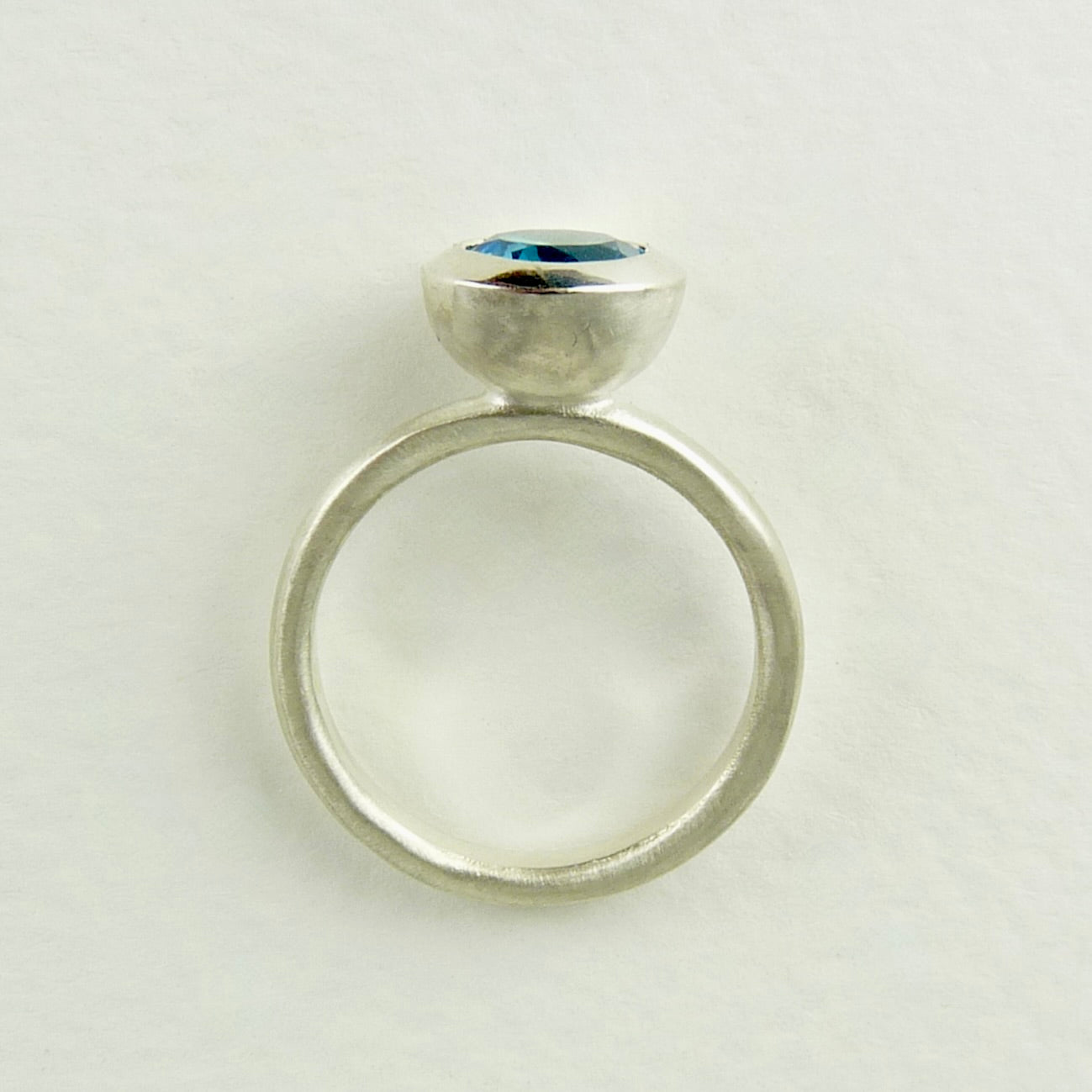 Silver Round Cup Ring