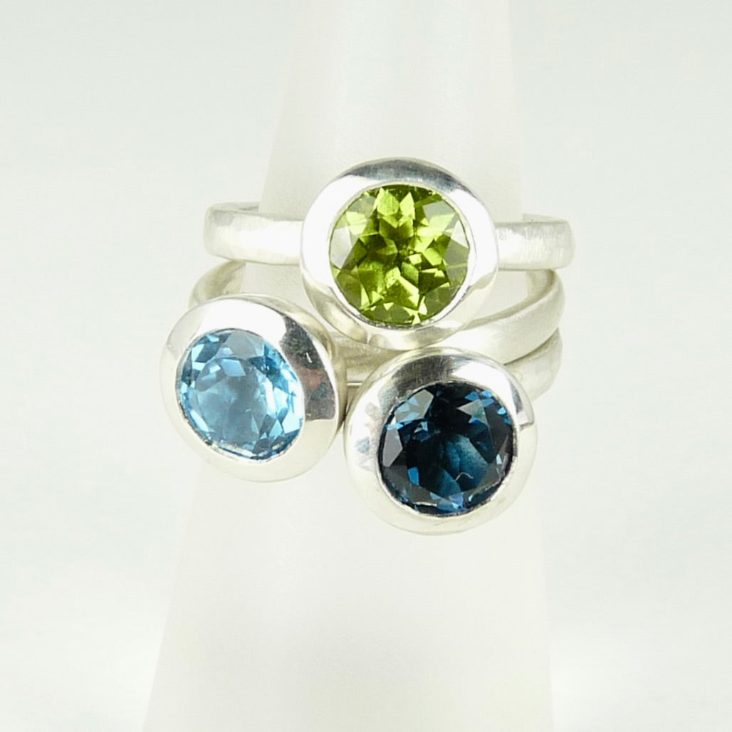 Silver Round Cup Ring
