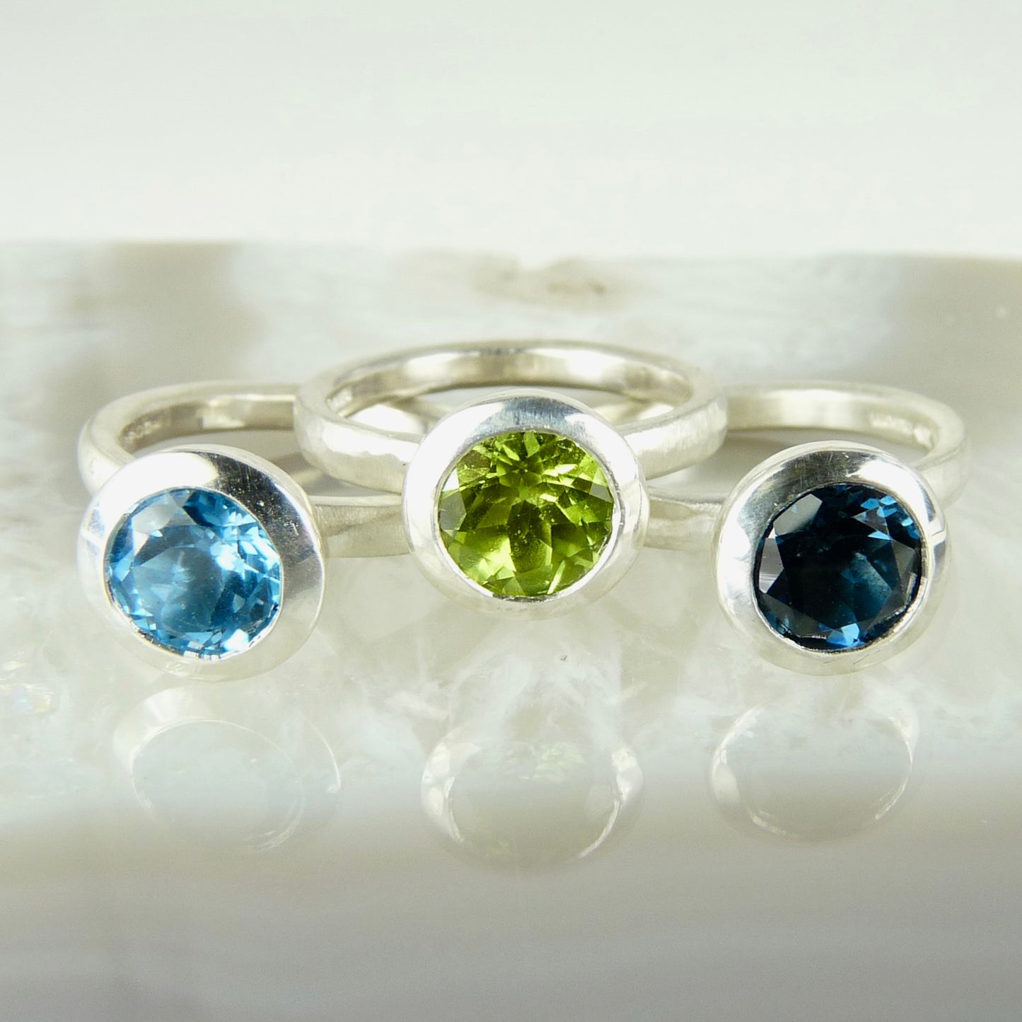 Silver Round Cup Ring