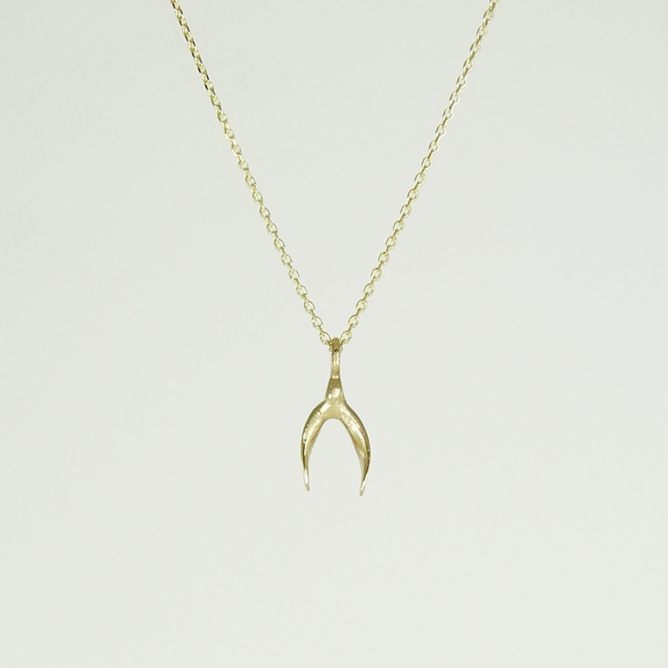 Delicate Gold Wishbone Necklace