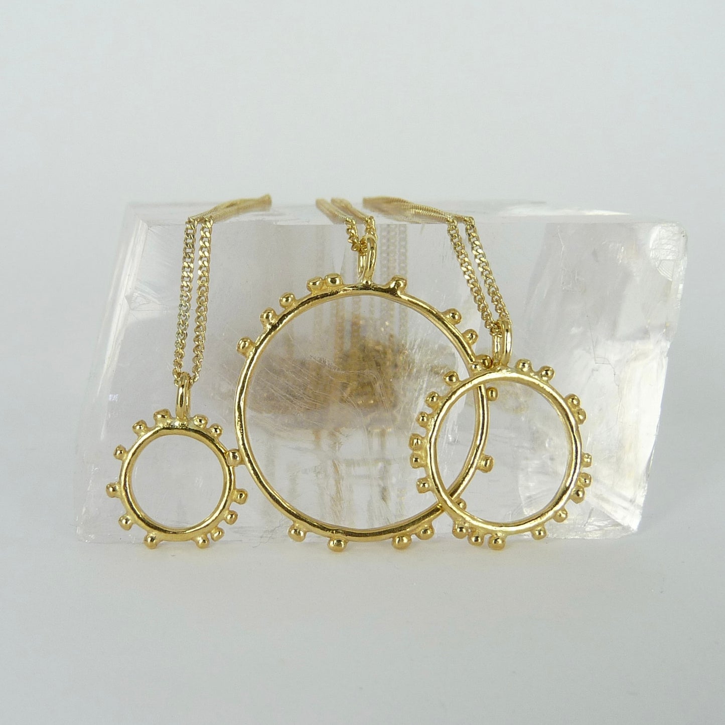Circle Granulation Necklaces