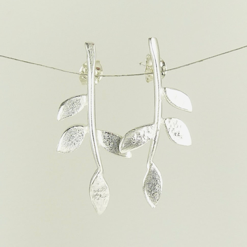 Eloise Leaf Stud Earrings as seen in Sunday Telegraph