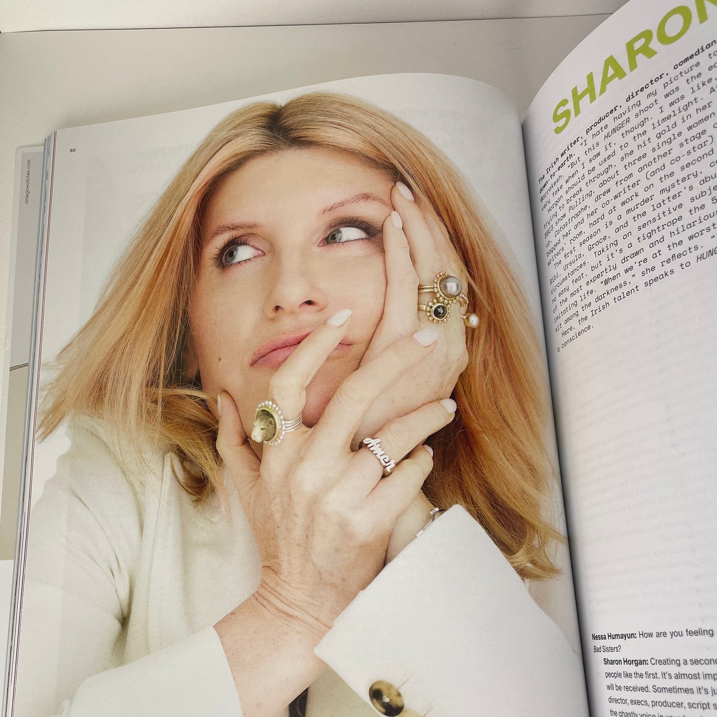 Julia Cook bear ring silver ring for Sharon Horgan
