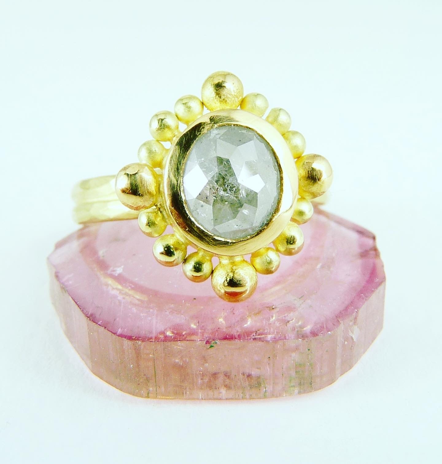 18ct & 22ct Ice Diamond Courtesan Ring