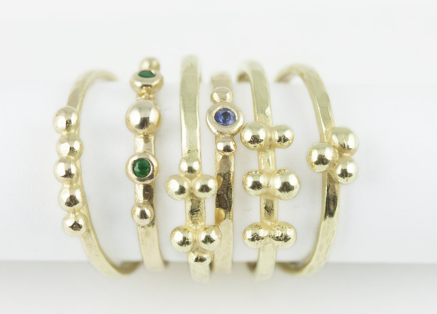 18ct Gold Delicate Kim Granulation Rings