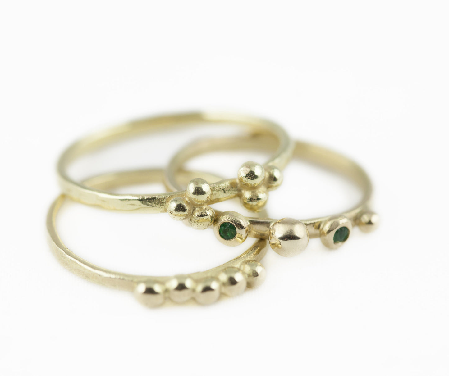 18ct Gold Delicate Elsa Granulation Ring