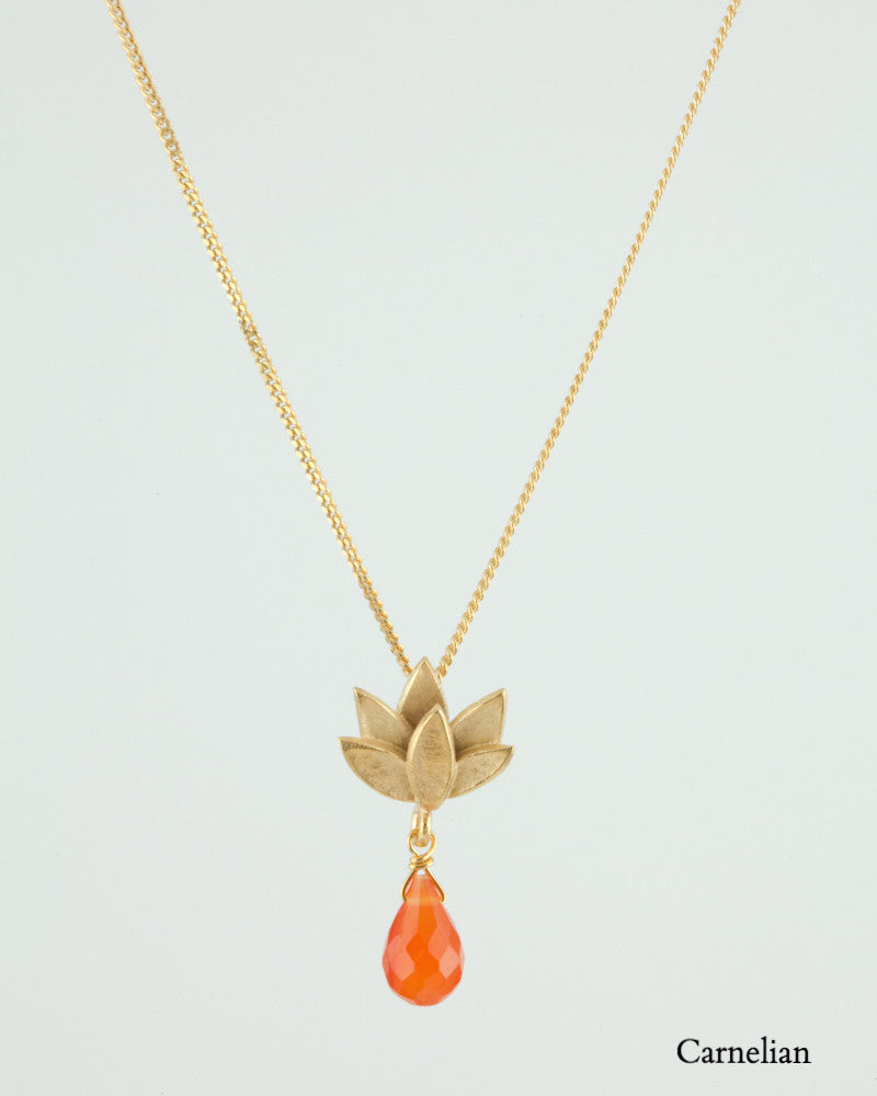 Deepa Flower Necklace with Gemstone