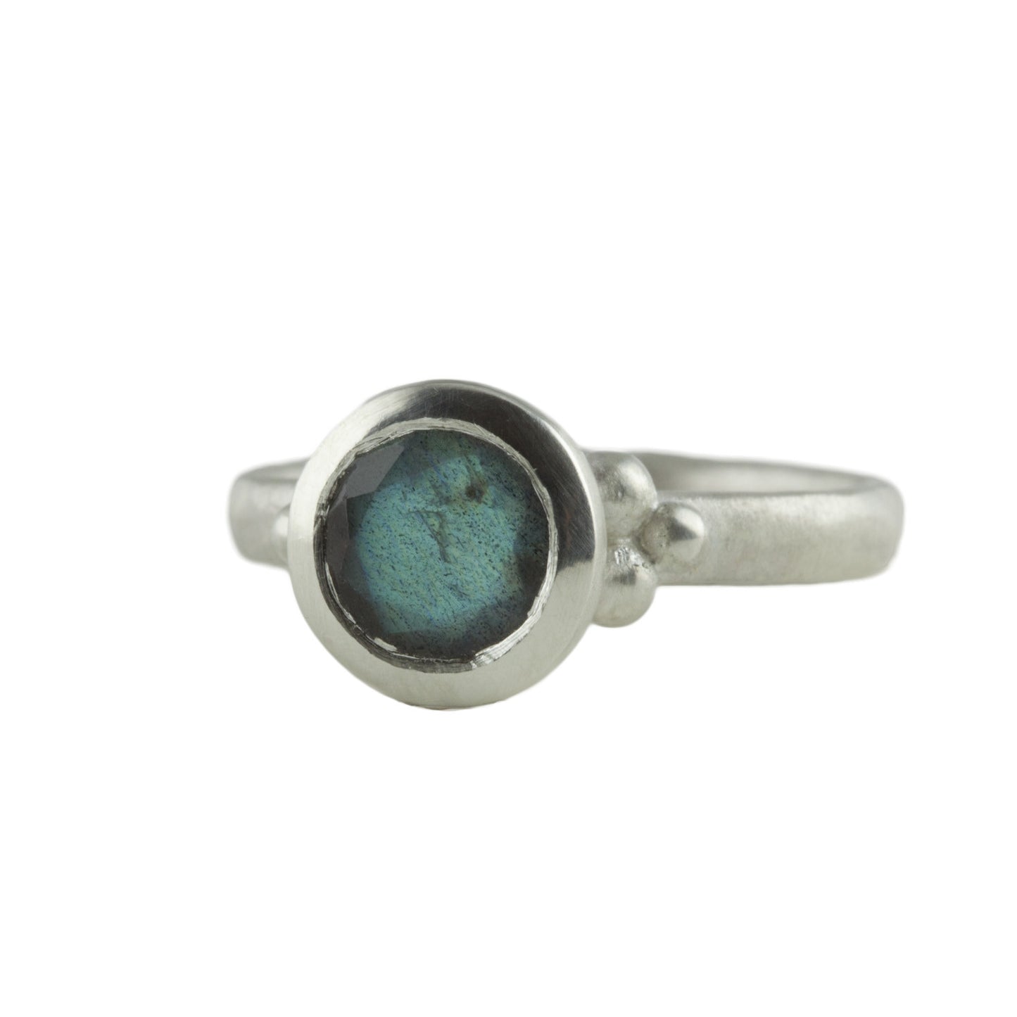 Silver Labradorite Granulation ring