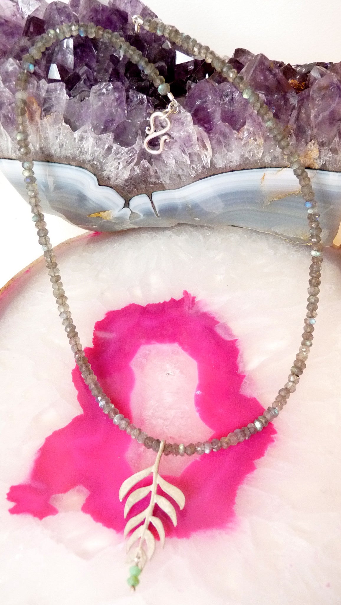 Kiki Leaf Labradorite Necklace
