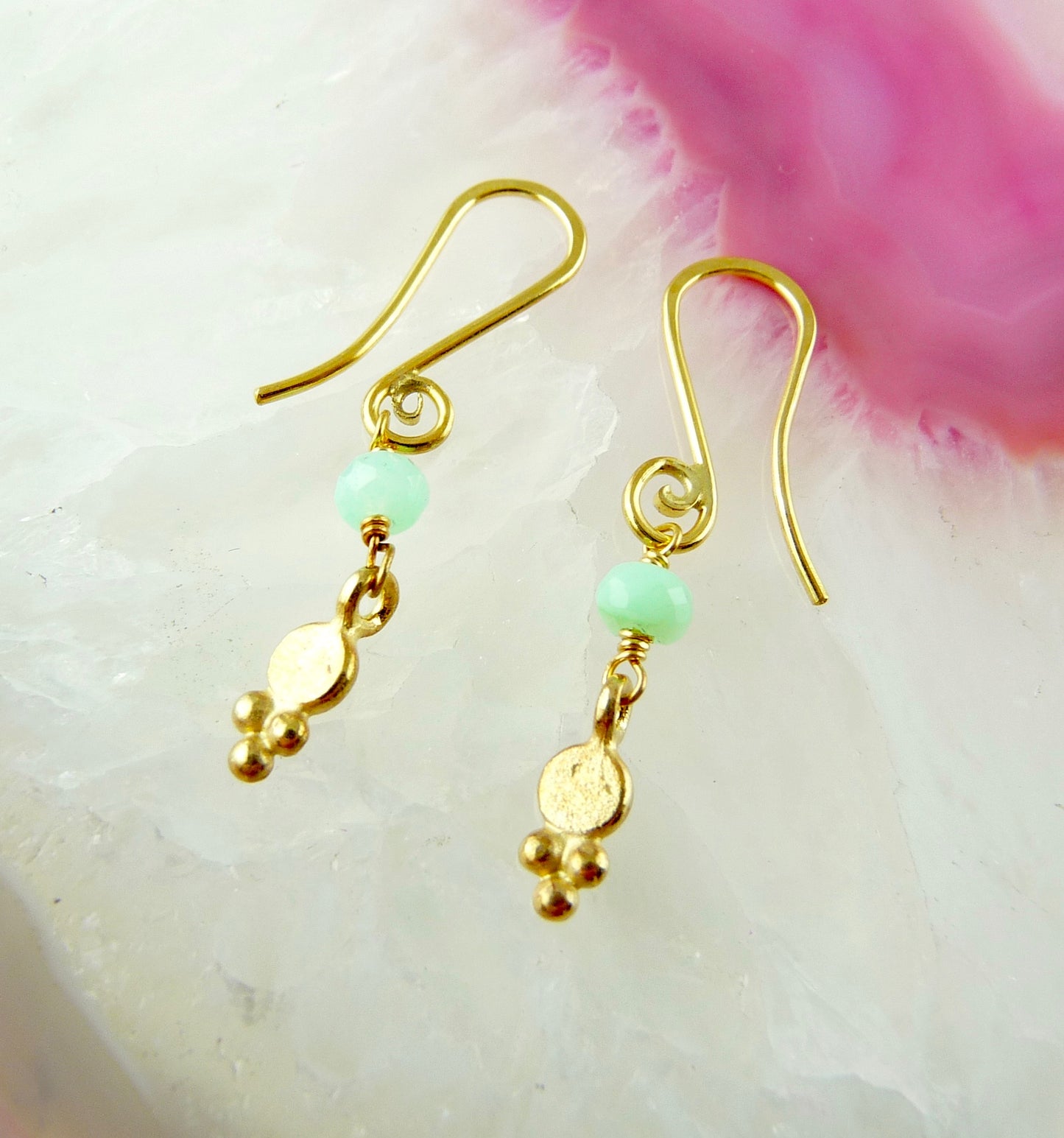 Araminta Granulation Dainty Earrings