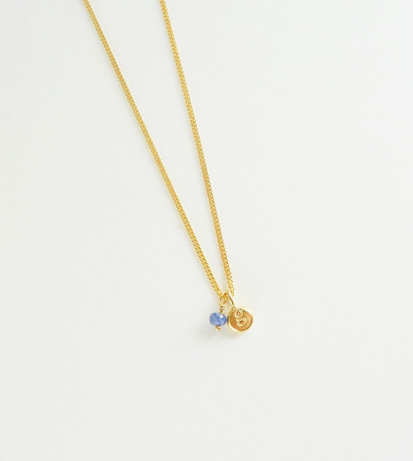 Initial & Birthstone Delicate Necklace