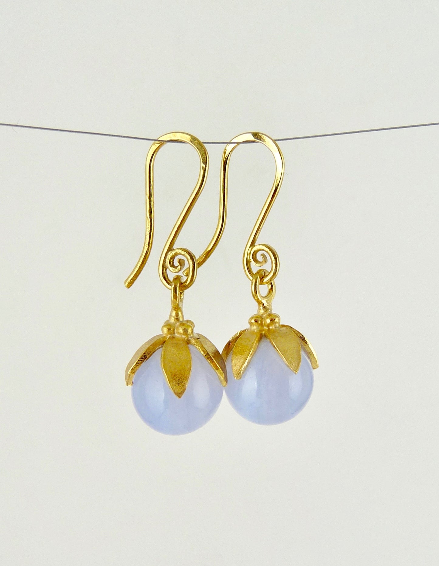 Anaïs Blue Lace Agate Earrings