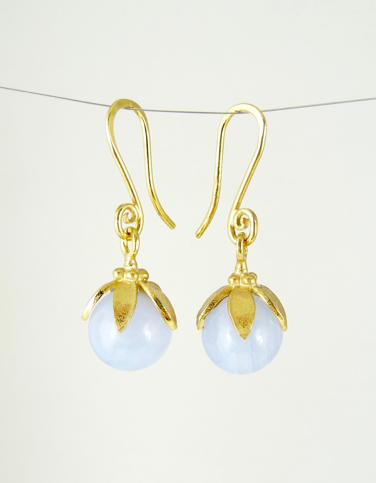 Anaïs Blue Lace Agate Earrings