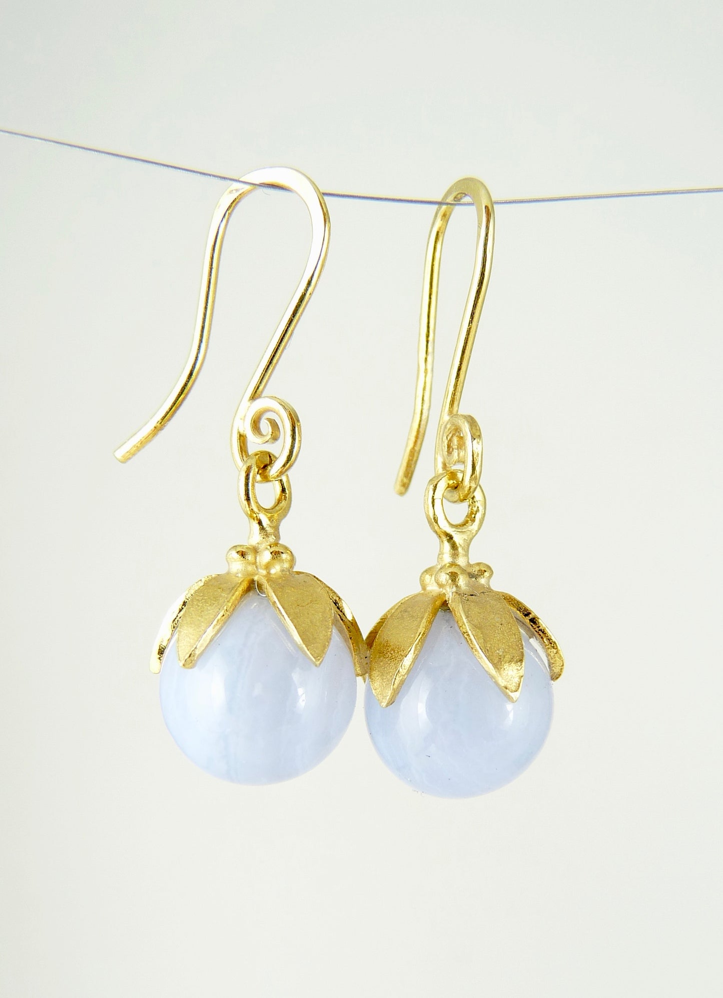 Anaïs Blue Lace Agate Earrings