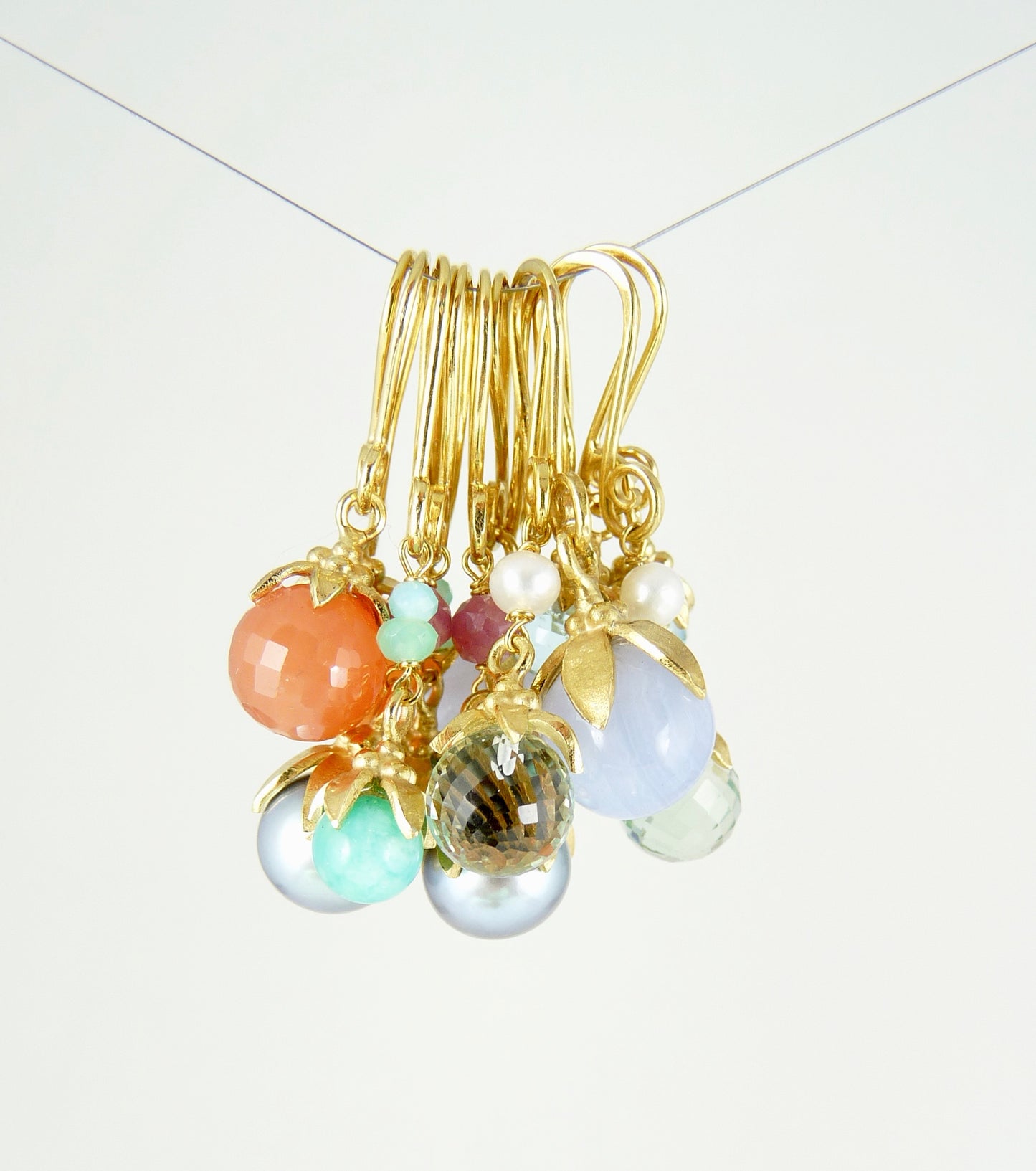 Anaïs Blue Lace Agate Earrings