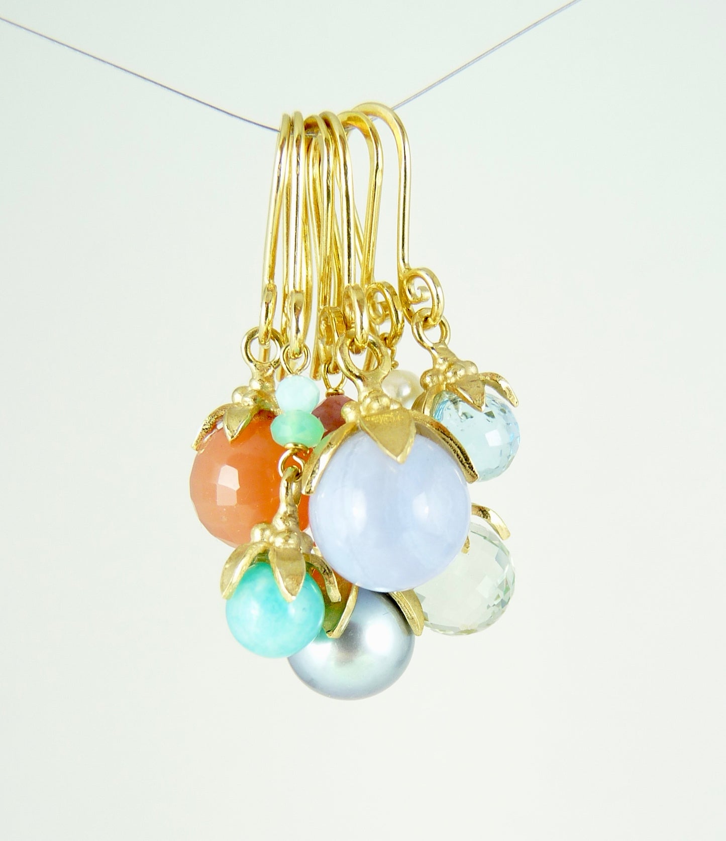Anaïs Blue Lace Agate Earrings