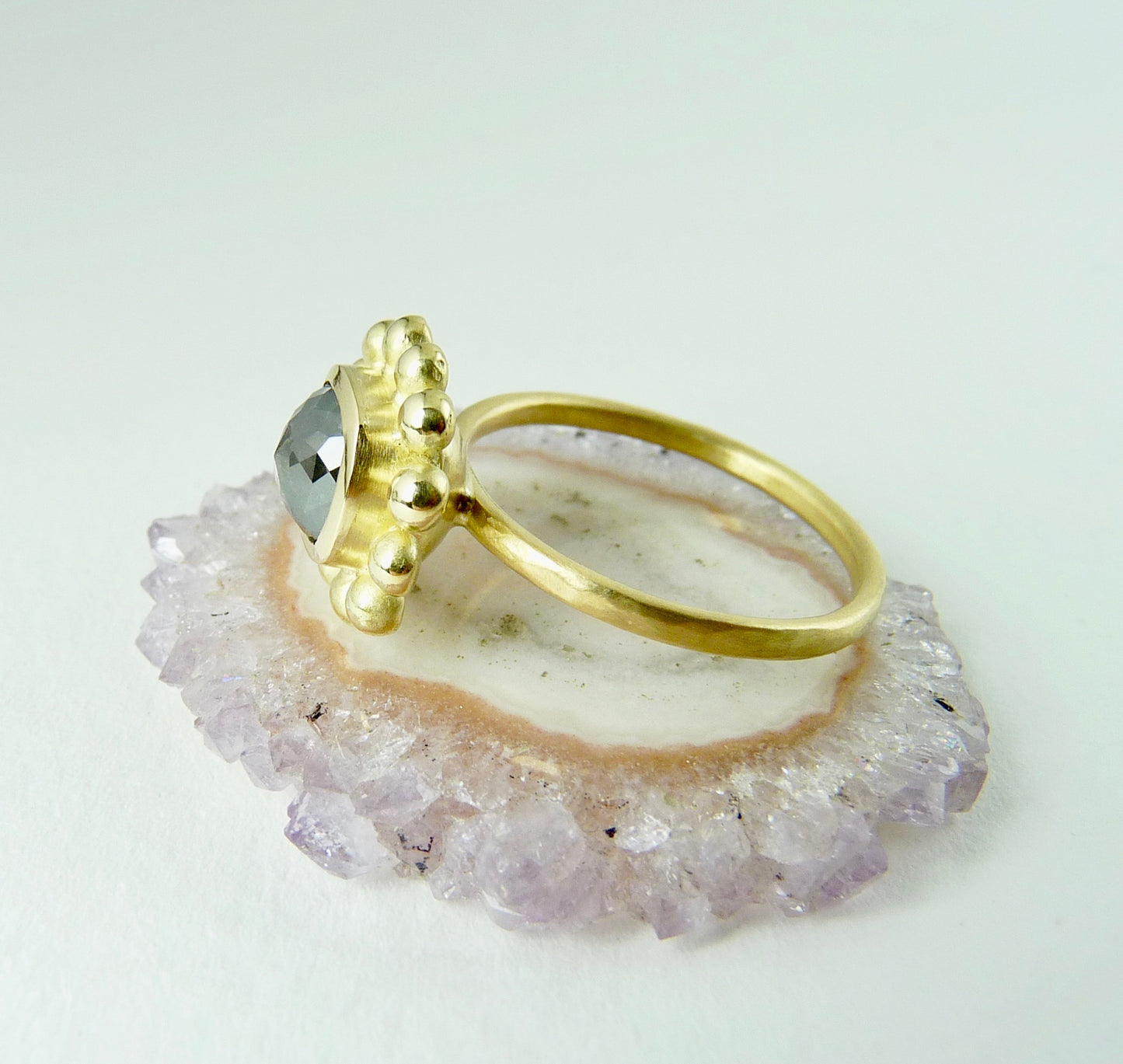 Salt & Pepper Courtesan Ring